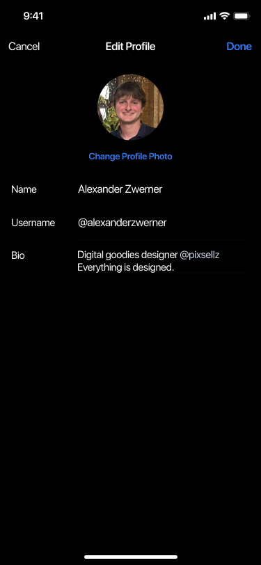 Profile Settings